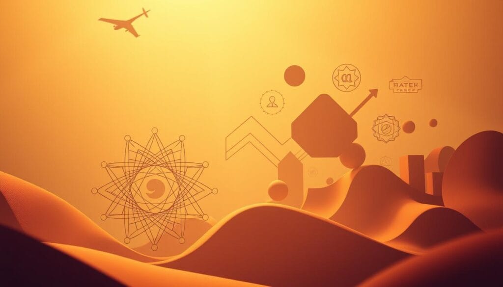 A dynamic, multi-layered scene depicting the harmonious integration of brand narrative elements. In the foreground, a striking visual metaphor captures the essence of the brand's story - a tapestry of interconnected shapes and symbols weaving a cohesive, captivating design. The middle ground features abstract, geometric forms that subtly convey the brand's core values and messaging, while the background showcases a subtly textured, atmospheric environment that sets the tone and mood. Warm, diffused lighting casts a sense of depth and dimension, creating a visually engaging and immersive composition that powerfully communicates the brand's narrative. A dynamic, multi-layered scene depicting the harmonious integration of brand narrative elements. In the foreground, a striking visual metaphor captures the essence of the brand's story - a tapestry of interconnected shapes and symbols weaving a cohesive, captivating design. The middle ground features abstract, geometric forms that subtly convey the brand's core values and messaging, while the background showcases a subtly textured, atmospheric environment that sets the tone and mood. Warm, diffused lighting casts a sense of depth and dimension, creating a visually engaging and immersive composition that powerfully communicates the brand's narrative.